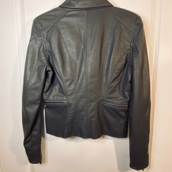 Blank NYC Faux Leather Fitted Moto Jacket, Small - Picture 3 of 12